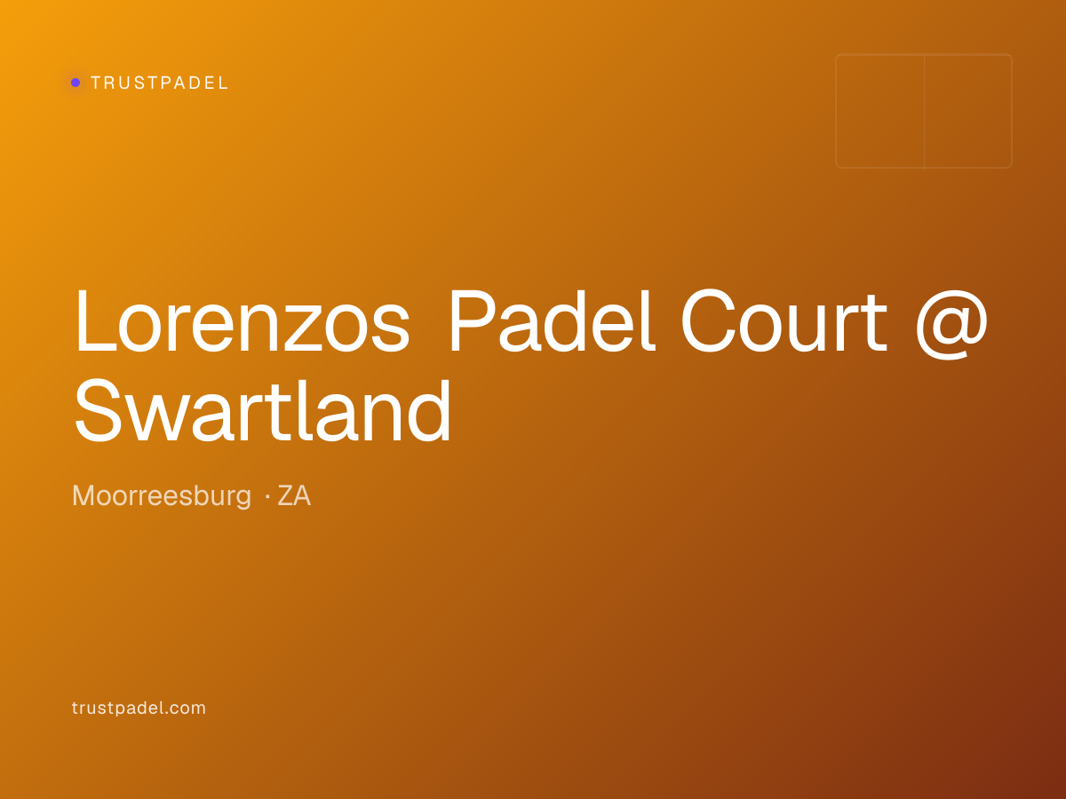 Lorenzos Padel Court @ Swartland padel club