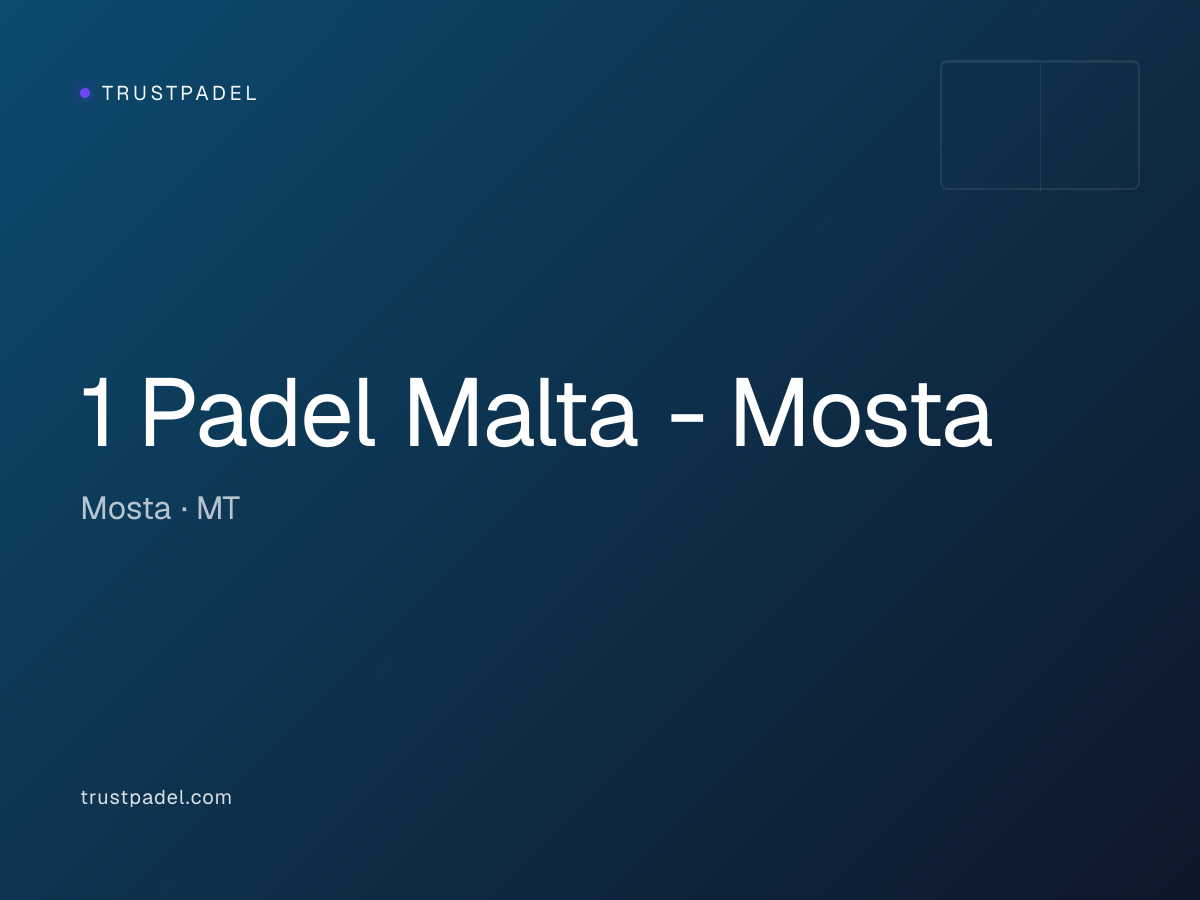 1 Padel Malta - Mosta padel club