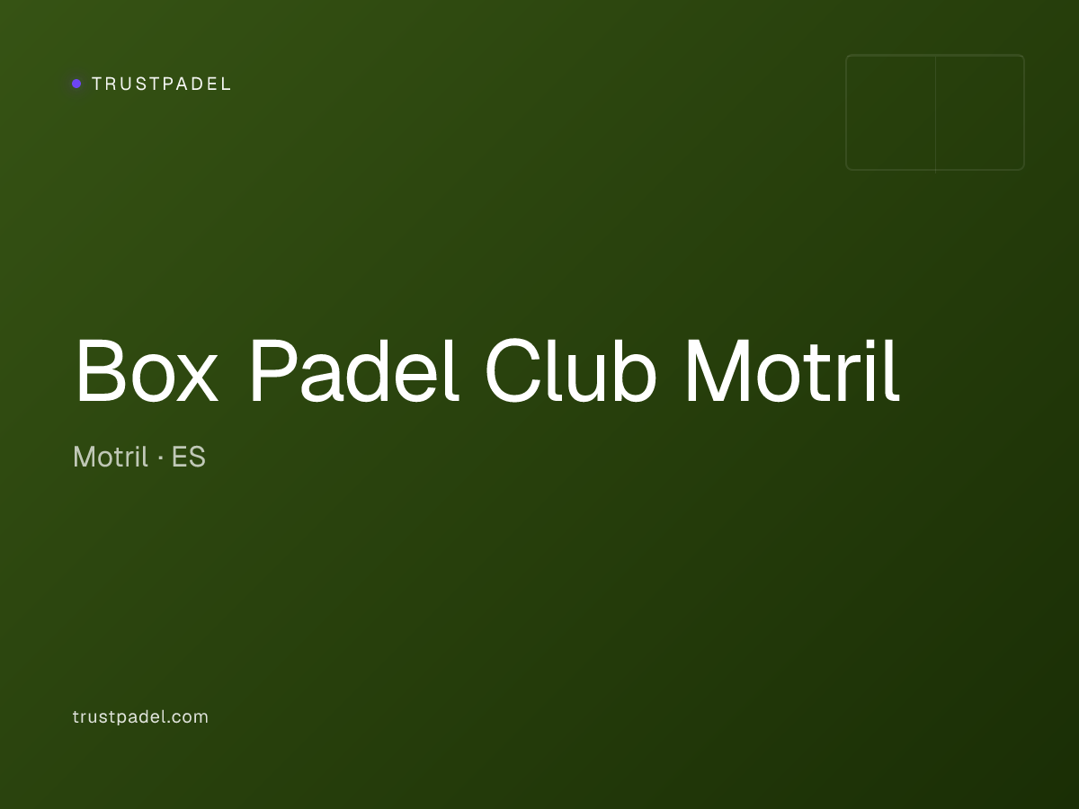 Box Padel Club Motril padel club