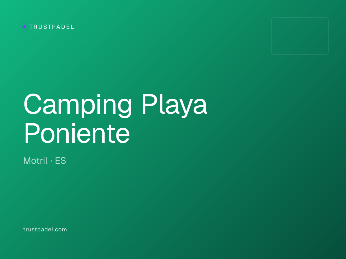 Camping Playa Poniente padel club