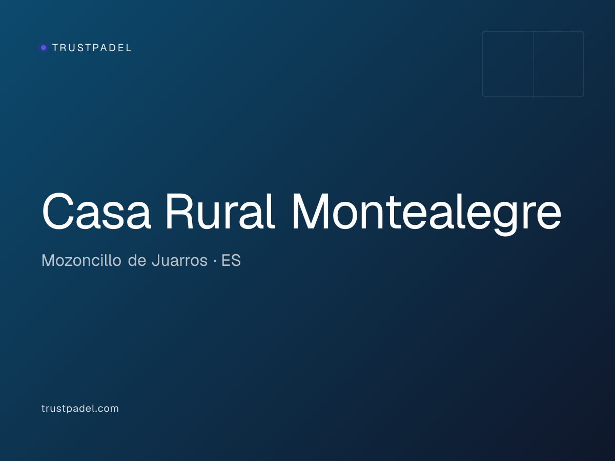 Casa Rural Montealegre padel club