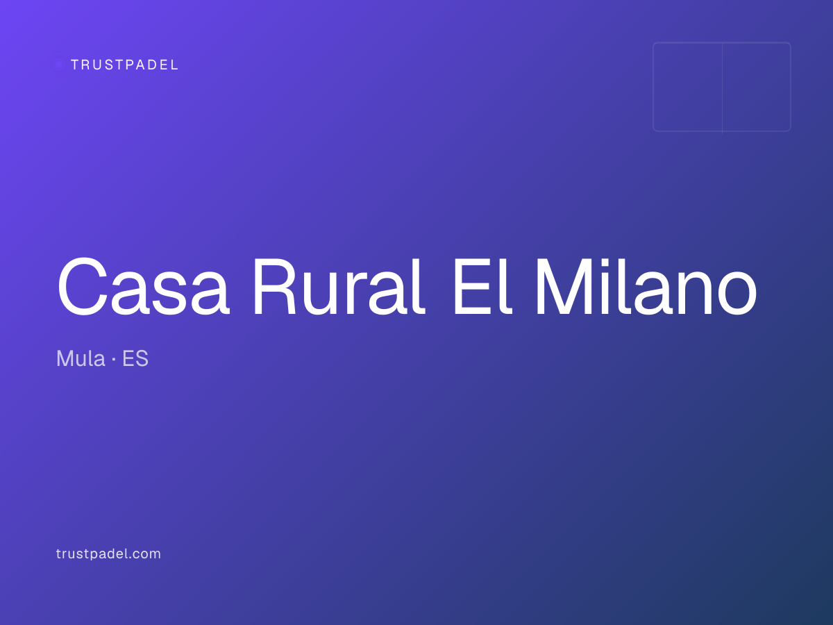 Casa Rural El Milano padel club