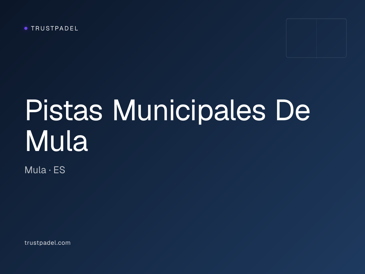 Pistas Municipales De Mula padel club