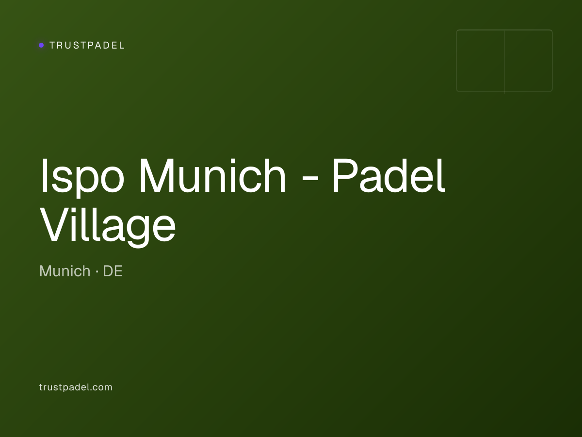 Ispo Munich - Padel Village padel club