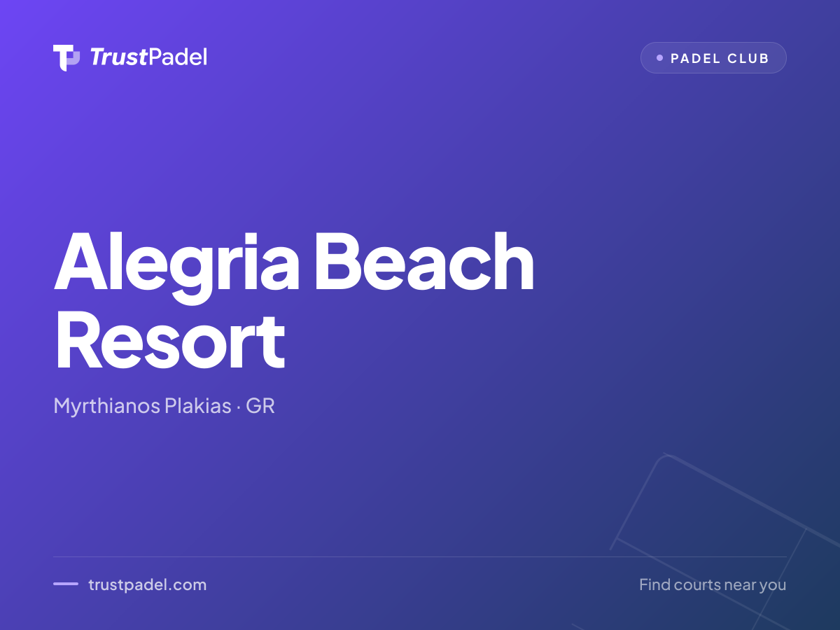 Alegria Beach Resort padel club