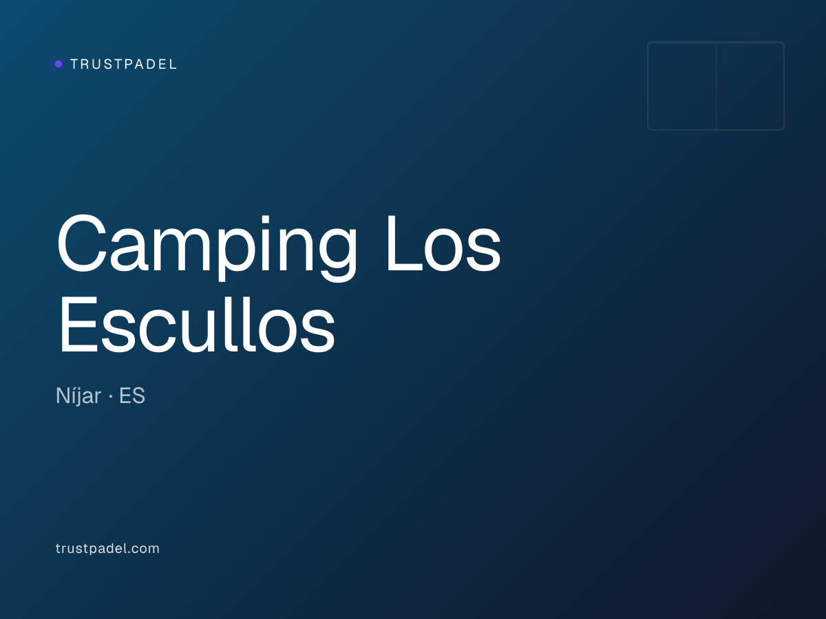 Camping Los Escullos padel club