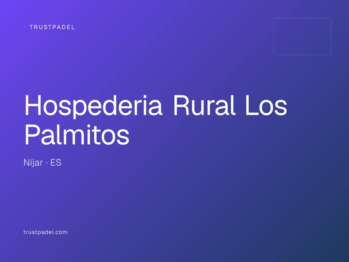 Hospederia Rural Los Palmitos padel club