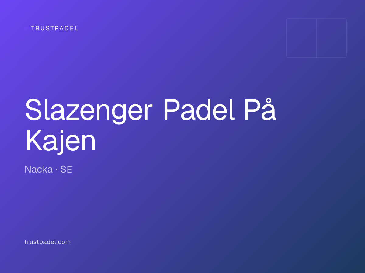Slazenger Padel På Kajen padel club