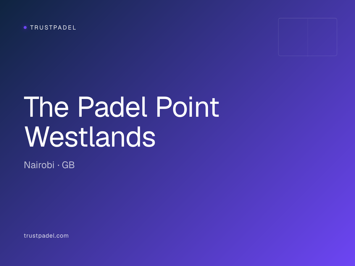 The Padel Point Westlands padel club