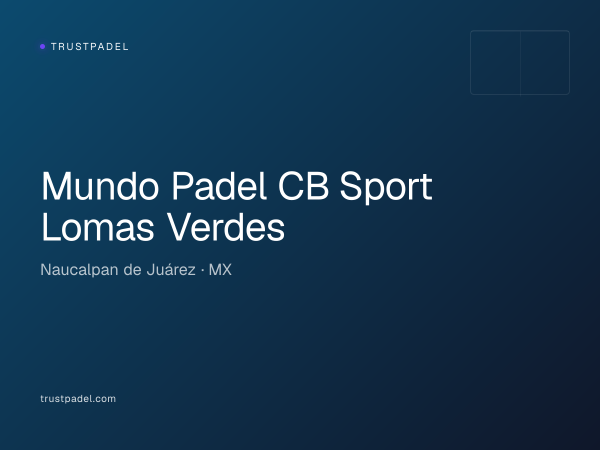 Mundo Padel CB Sport Lomas Verdes padel club