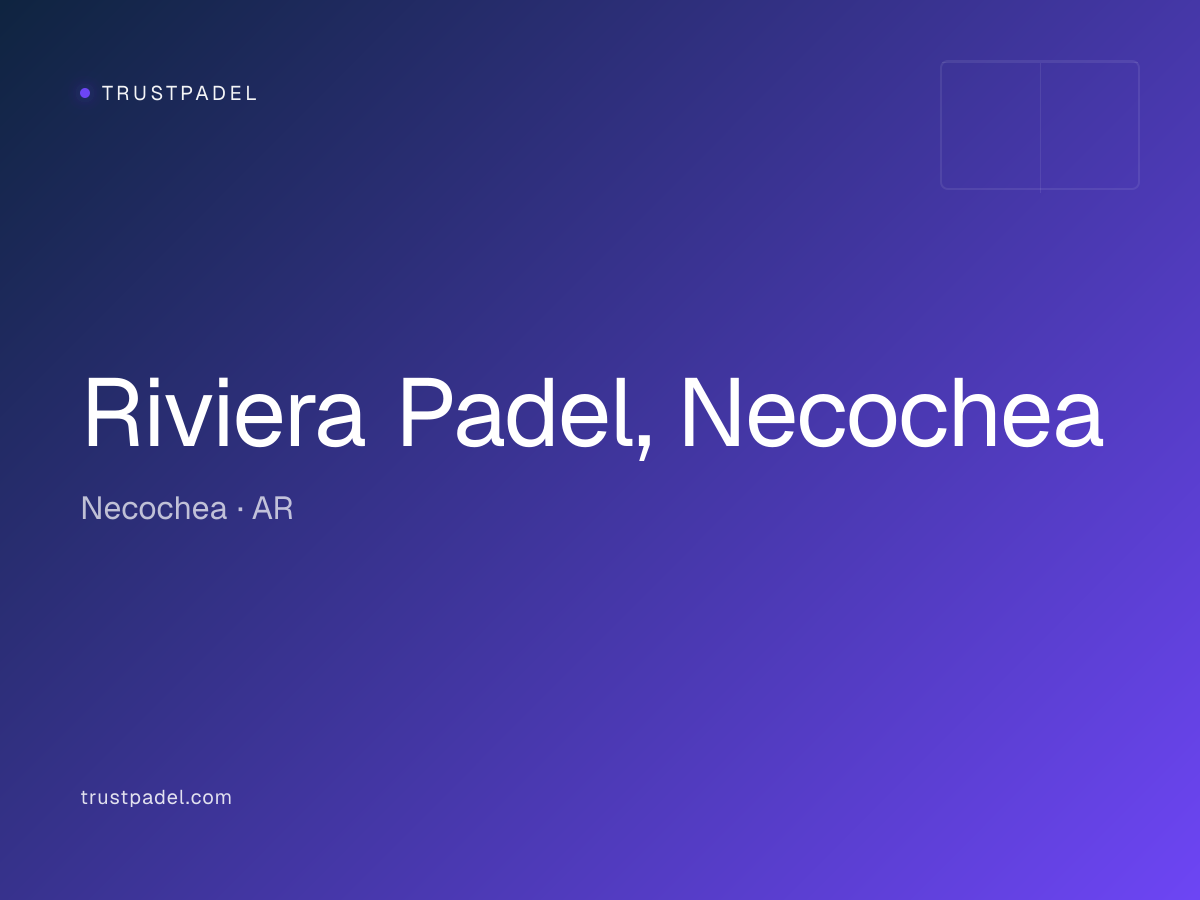 Riviera Padel, Necochea padel club