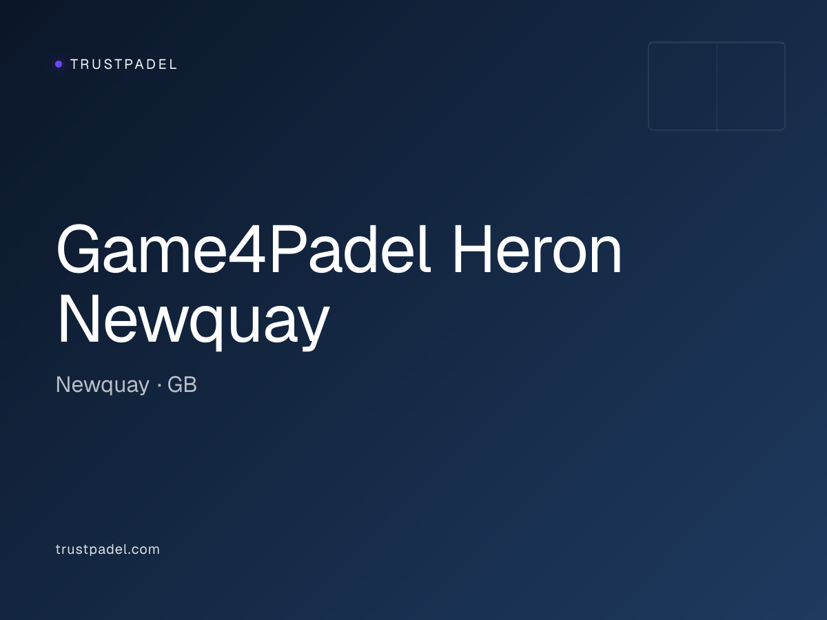 Game4Padel Heron Newquay padel club