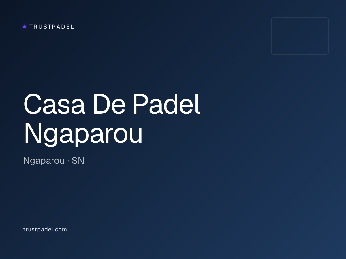 Casa De Padel Ngaparou padel club