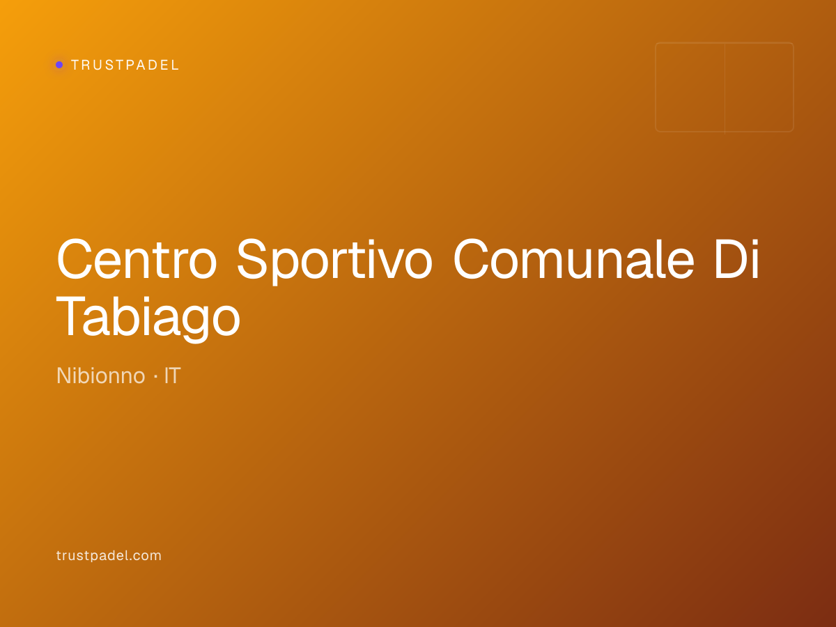 Centro Sportivo Comunale Di Tabiago padel club