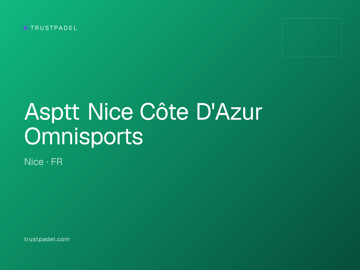 Asptt Nice Côte D'Azur Omnisports padel club