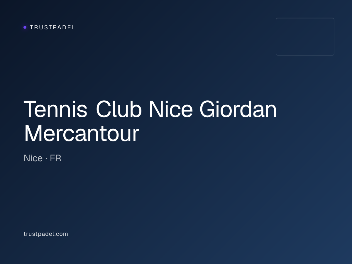 Tennis Club Nice Giordan Mercantour padel club