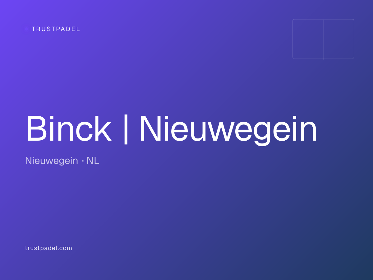 Binck | Nieuwegein padel club