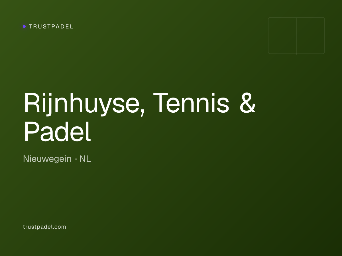 Rijnhuyse, Tennis & Padel padel club