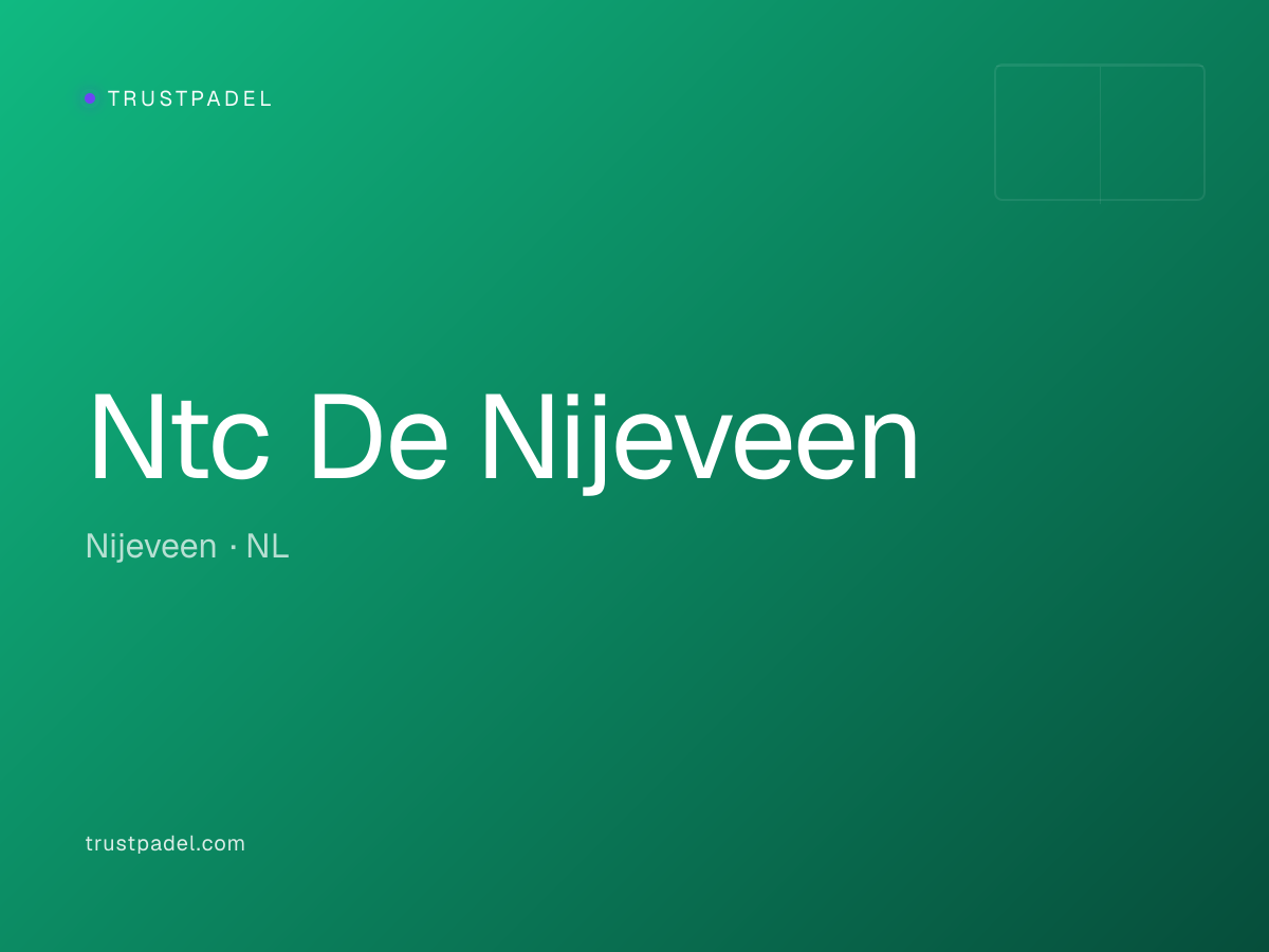 Ntc De Nijeveen padel club