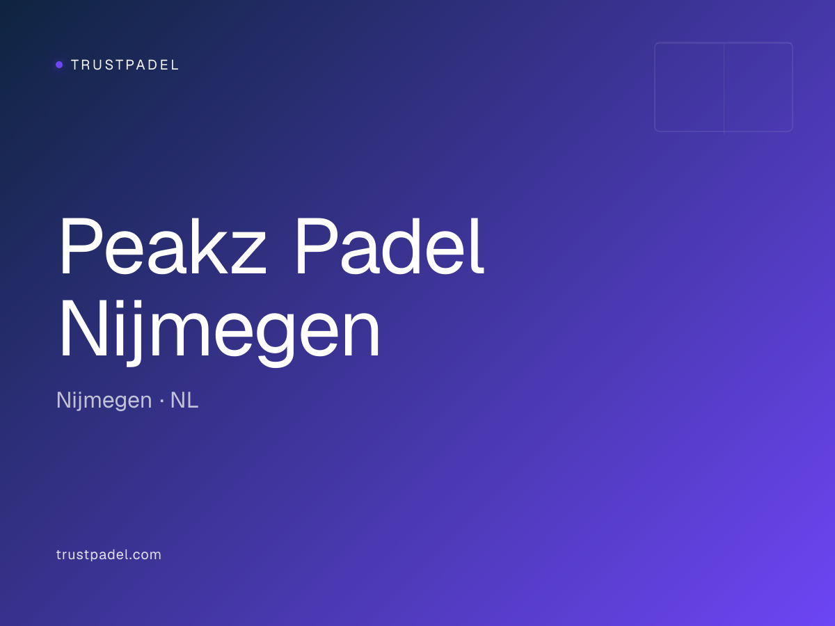 Peakz Padel Nijmegen padel club