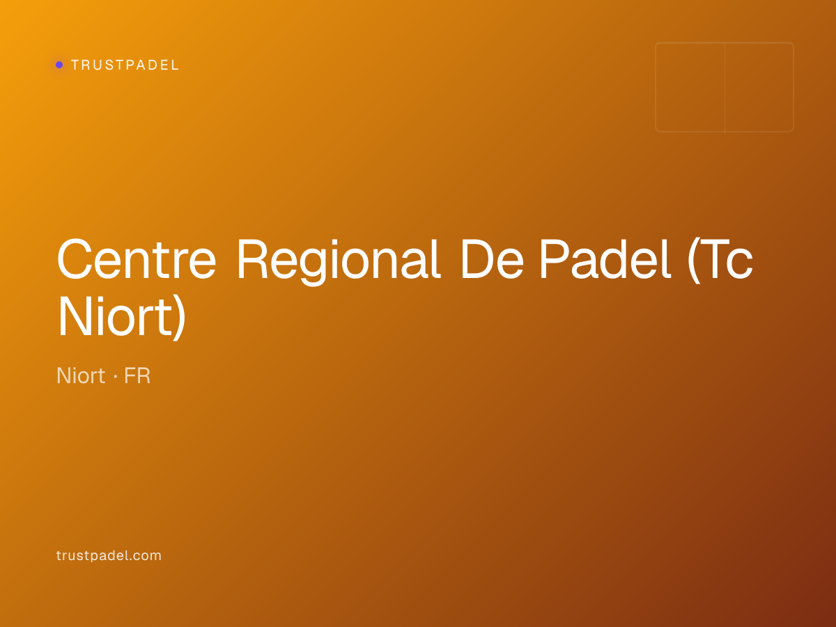 Centre Regional De Padel (Tc Niort) padel club