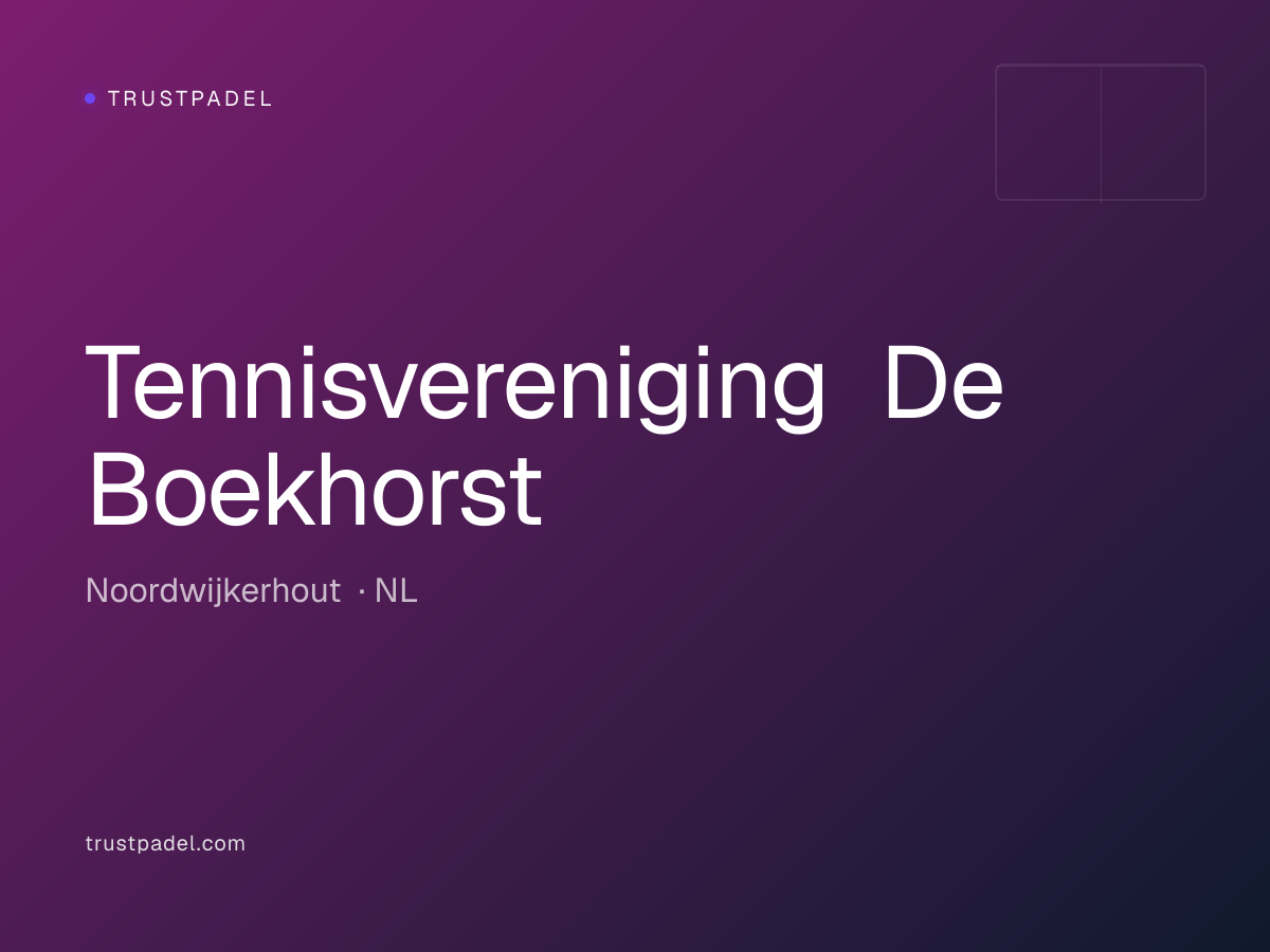 Tennisvereniging De Boekhorst padel club
