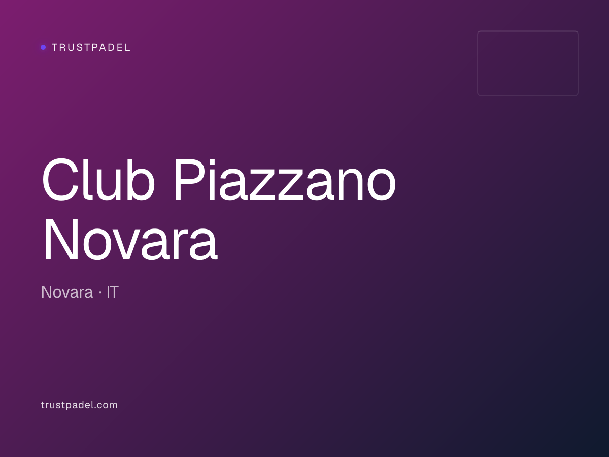 Club Piazzano Novara padel club