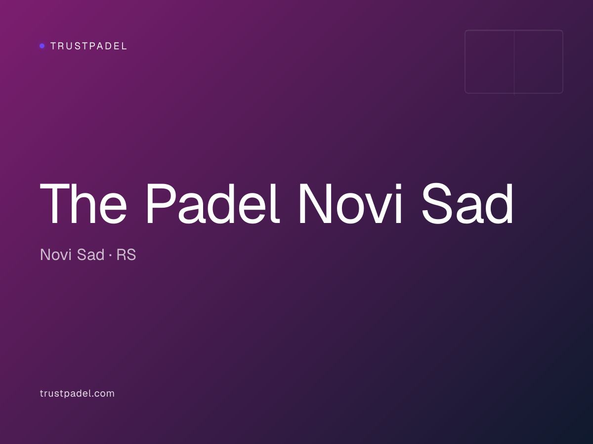 The Padel Novi Sad padel club