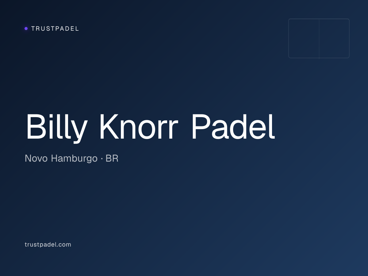 Billy Knorr Padel padel club