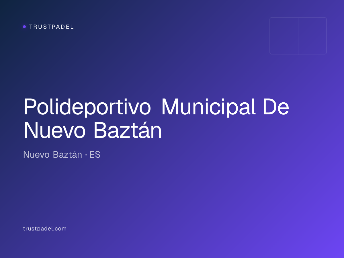 Polideportivo Municipal De Nuevo Baztán padel club