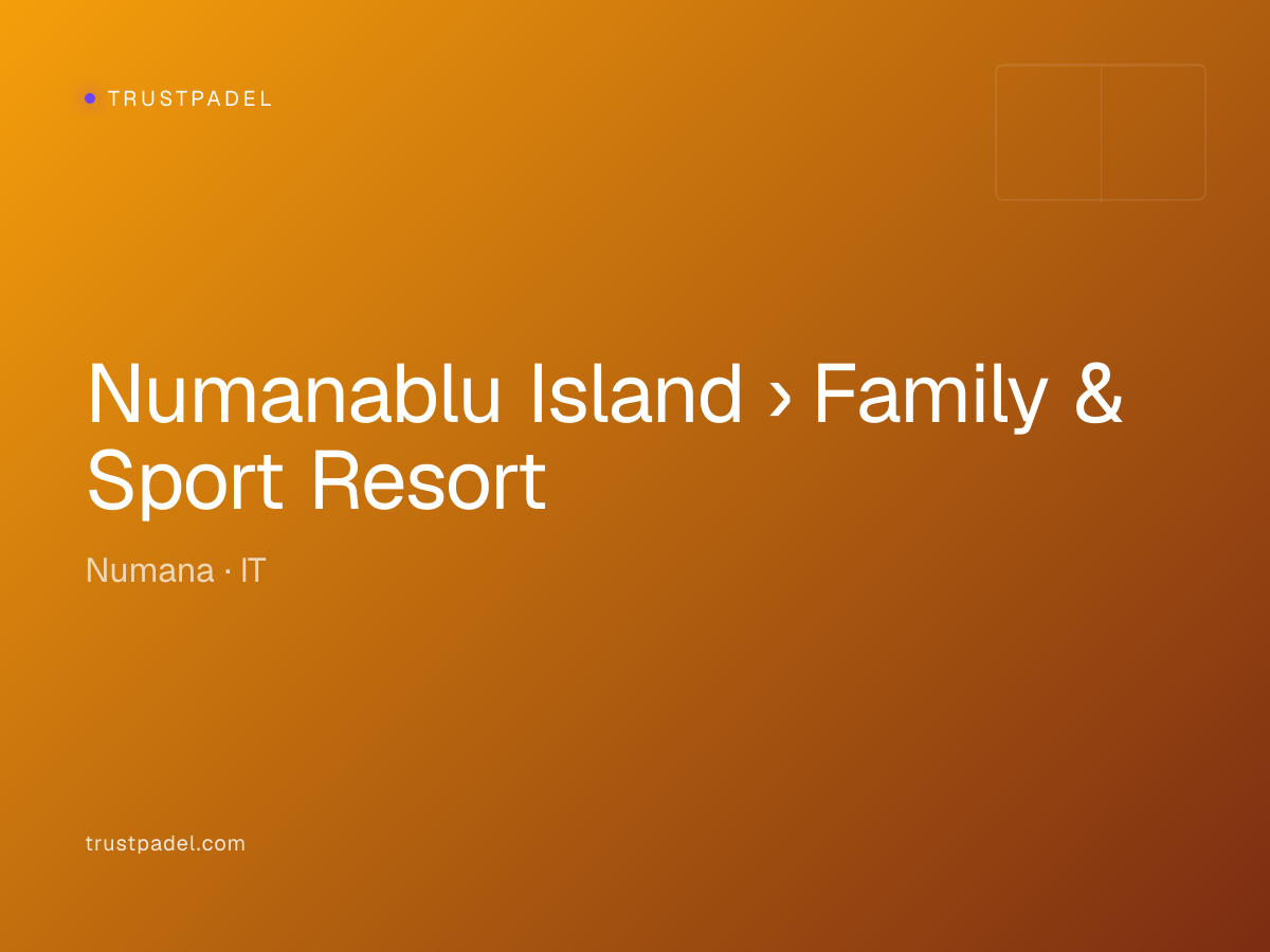 Numanablu Island › Family & Sport Resort padel club
