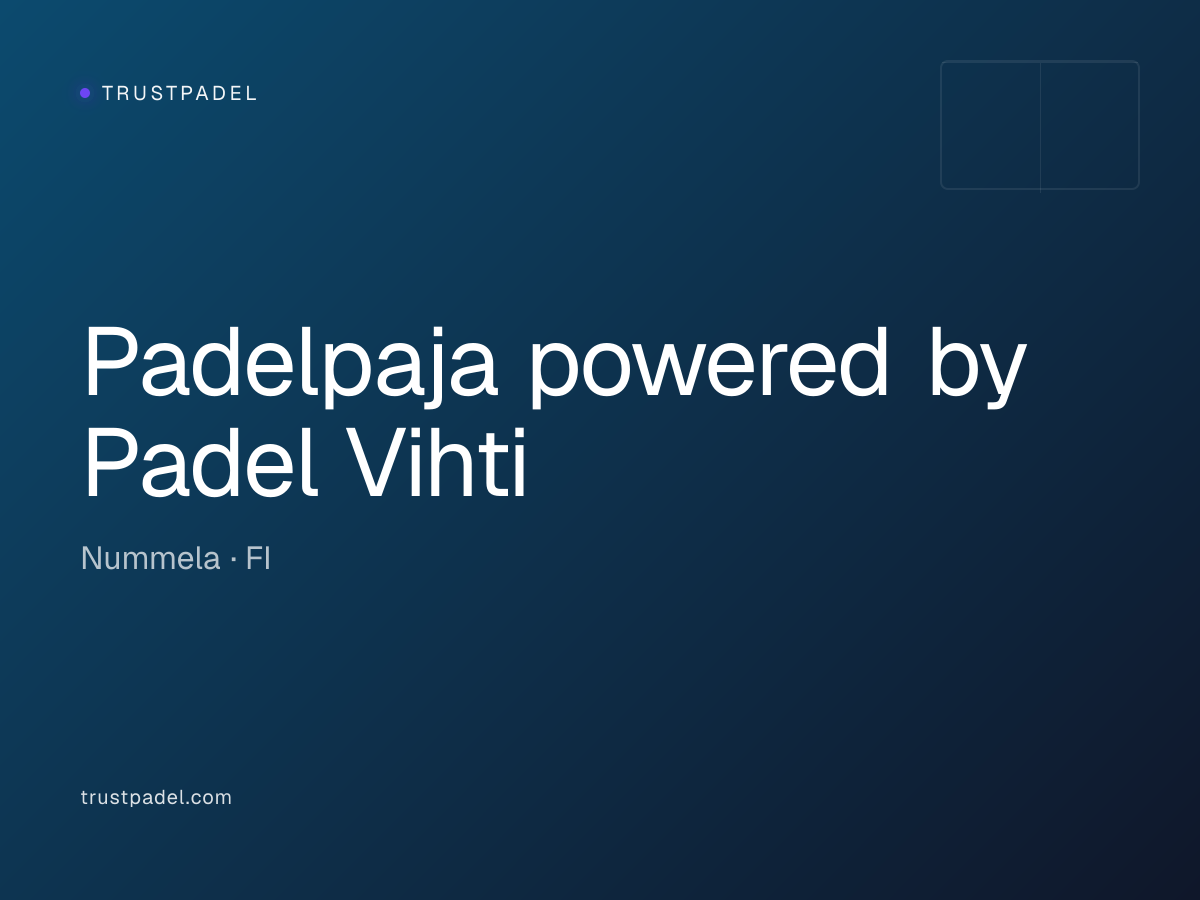 Padelpaja powered by Padel Vihti padel club
