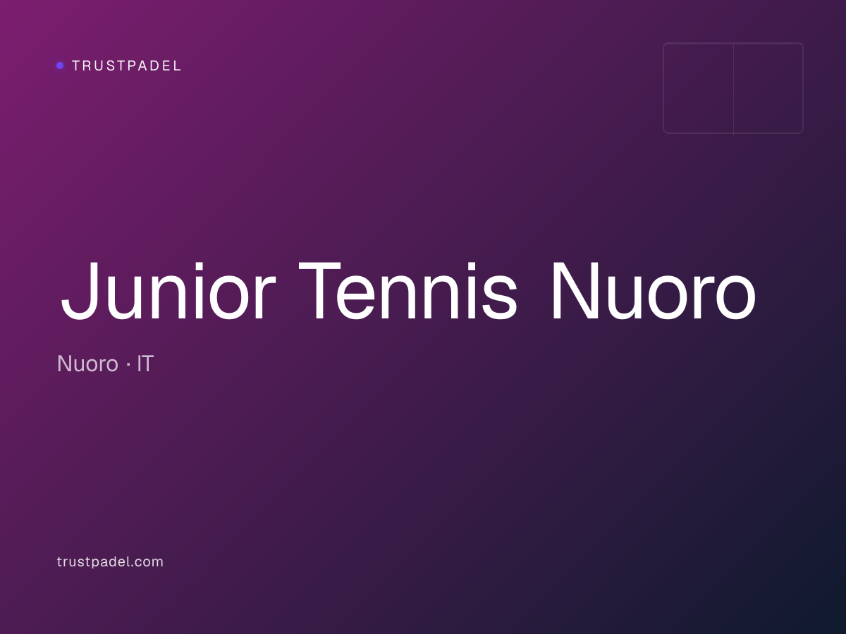 Junior Tennis Nuoro padel club