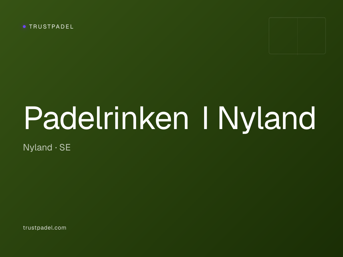 Padelrinken I Nyland padel club