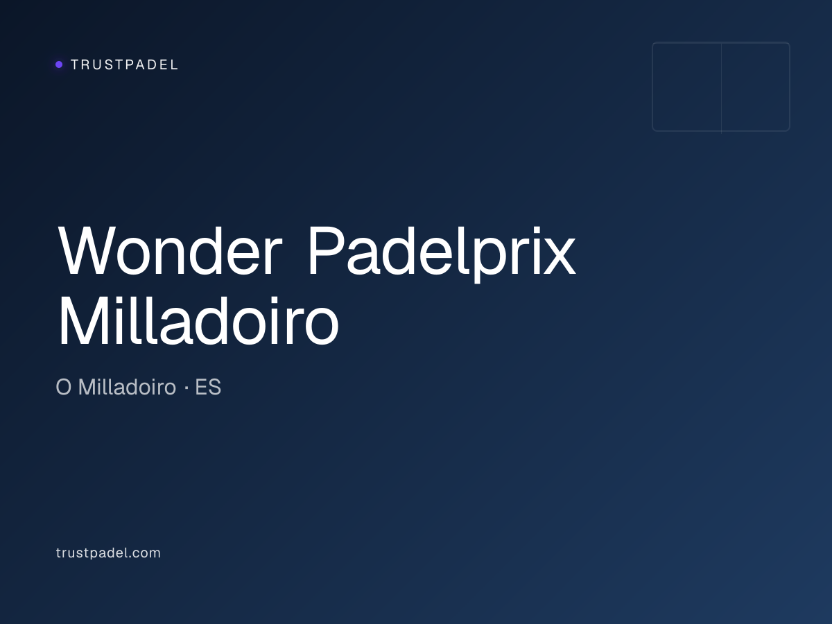 Wonder Padelprix Milladoiro padel club