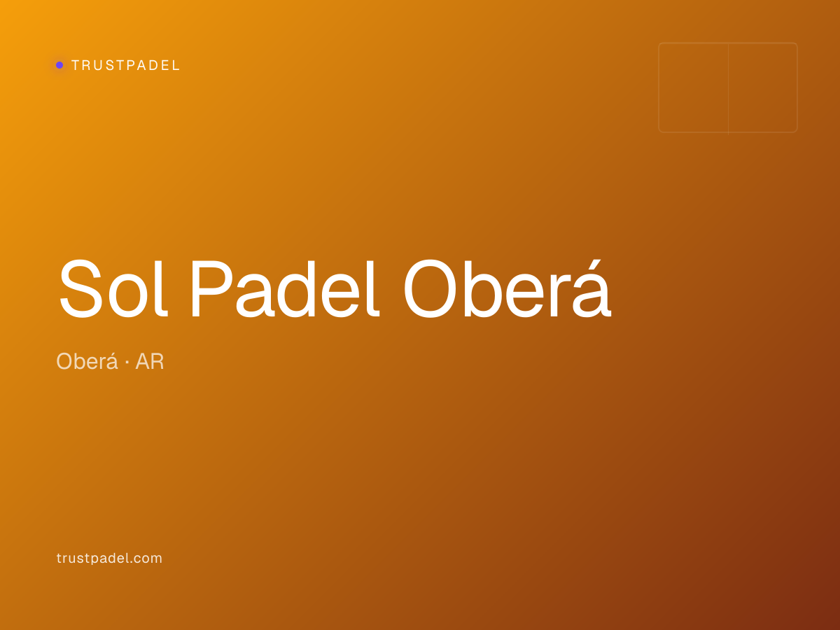 Sol Padel Oberá padel club