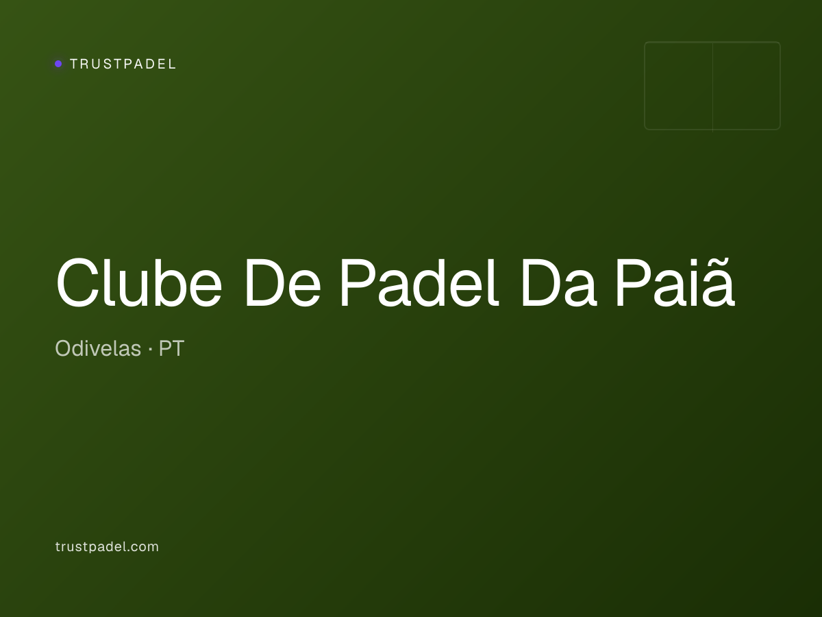 Clube De Padel Da Paiã padel club
