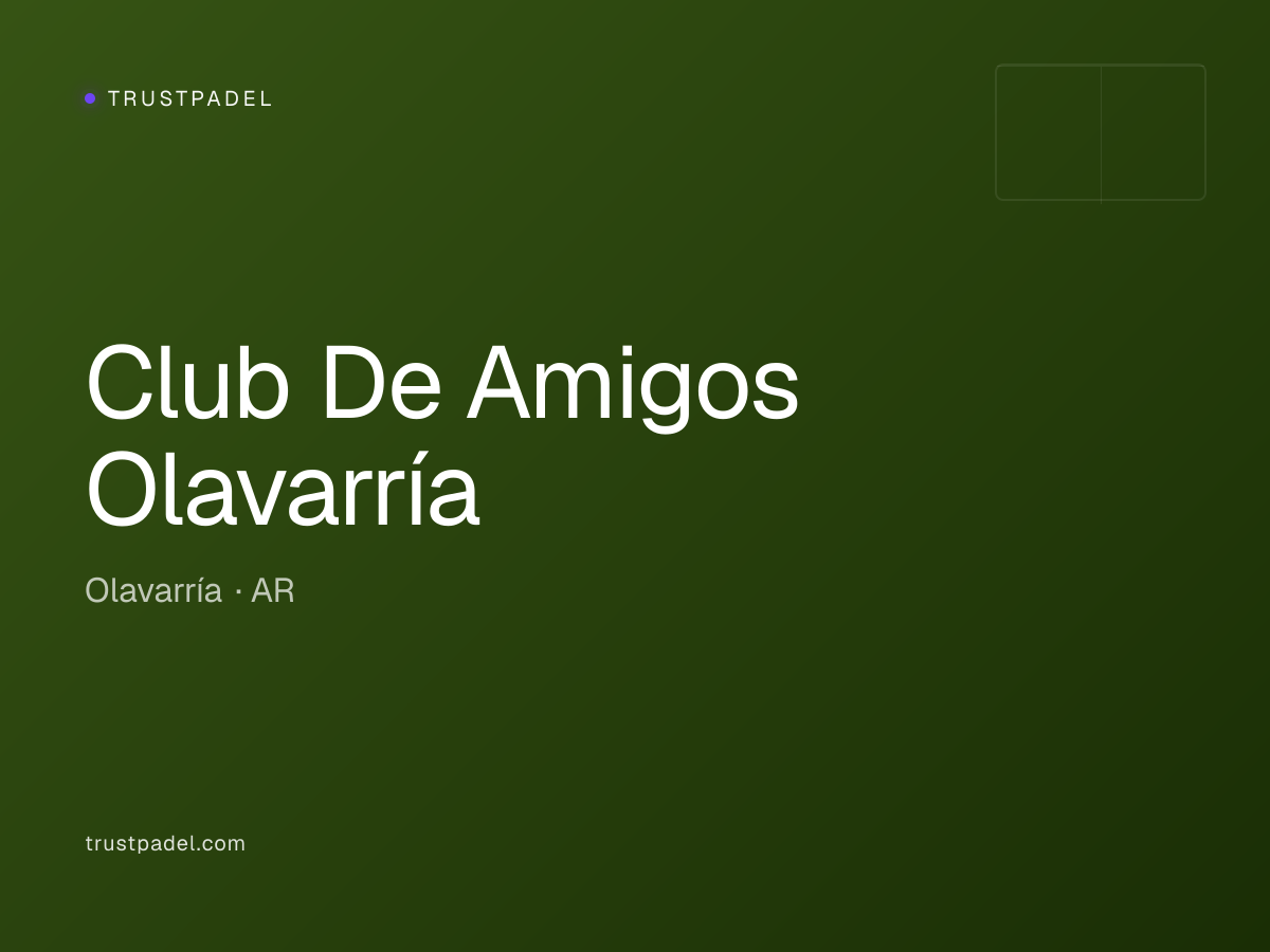 Club De Amigos Olavarría padel club