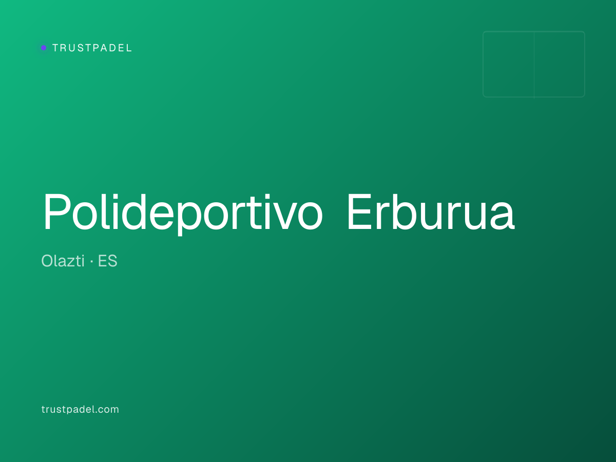 Polideportivo Erburua padel club