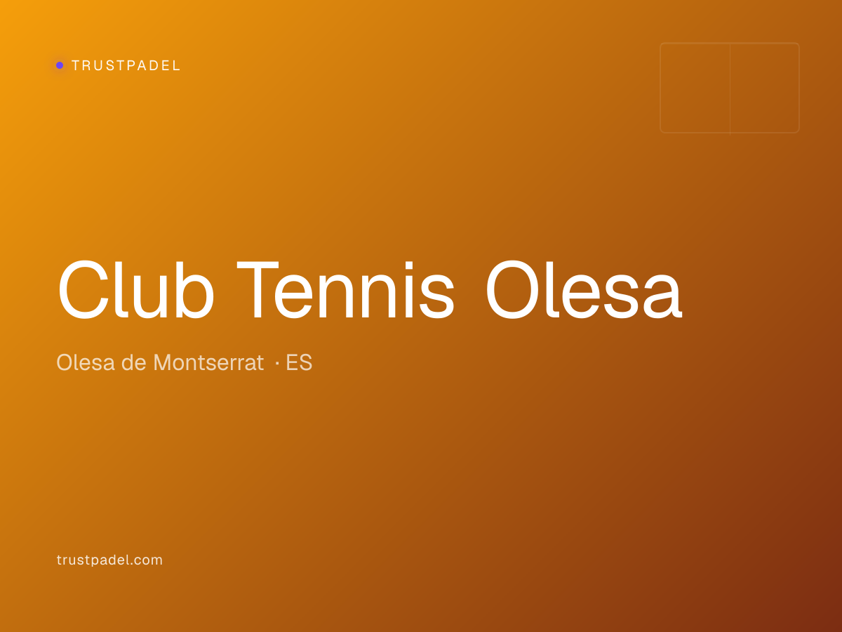 Club Tennis Olesa padel club