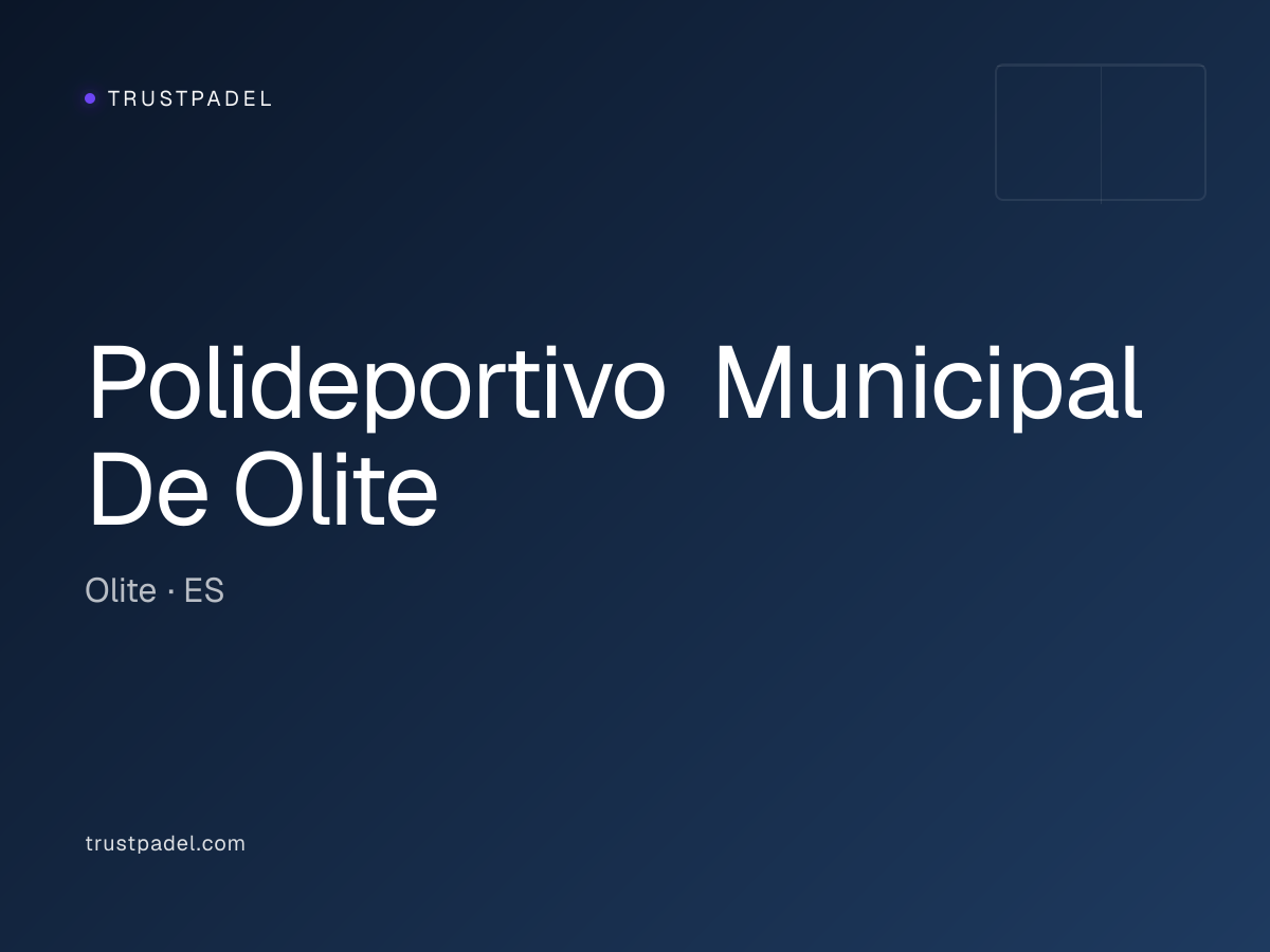 Polideportivo Municipal De Olite padel club