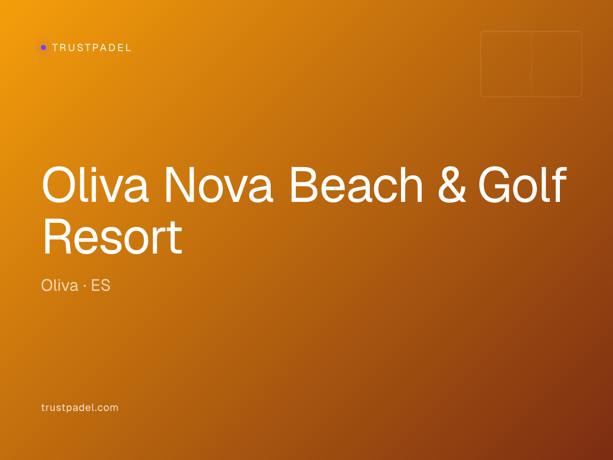 Oliva Nova Beach & Golf Resort padel club