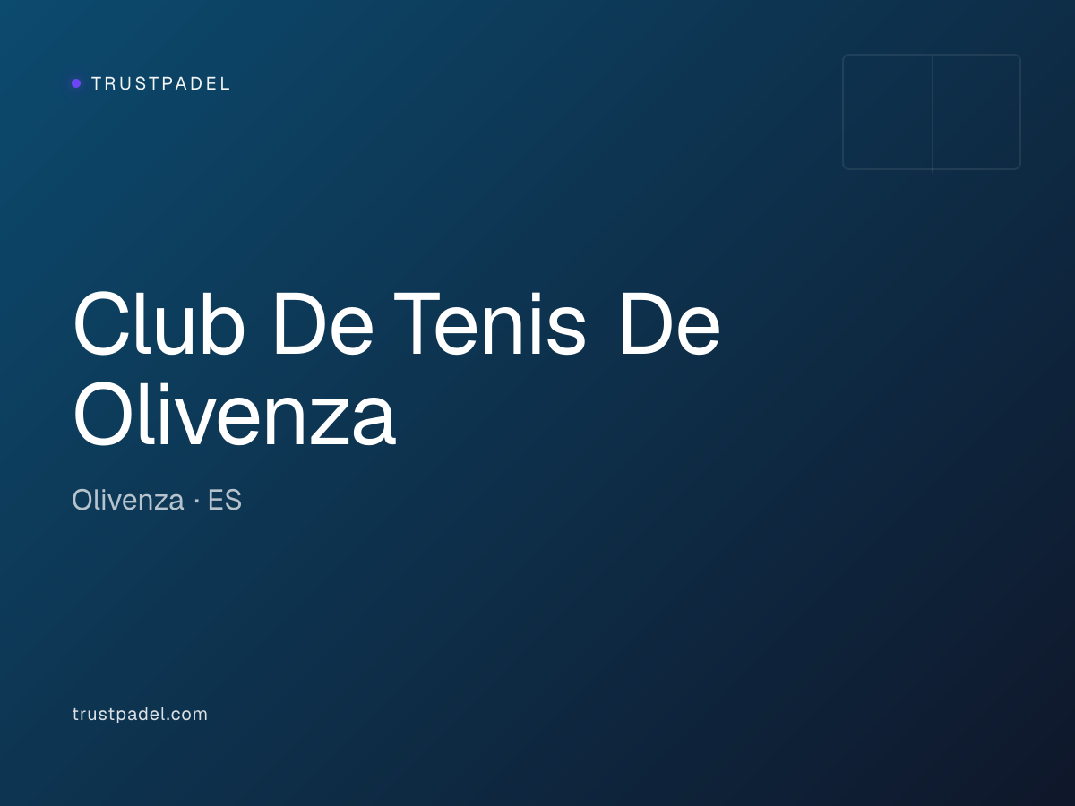 Club De Tenis De Olivenza padel club