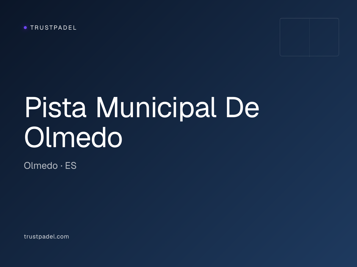 Pista Municipal De Olmedo padel club
