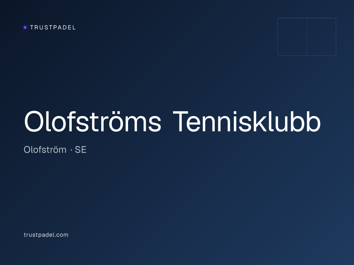 Olofströms Tennisklubb padel club