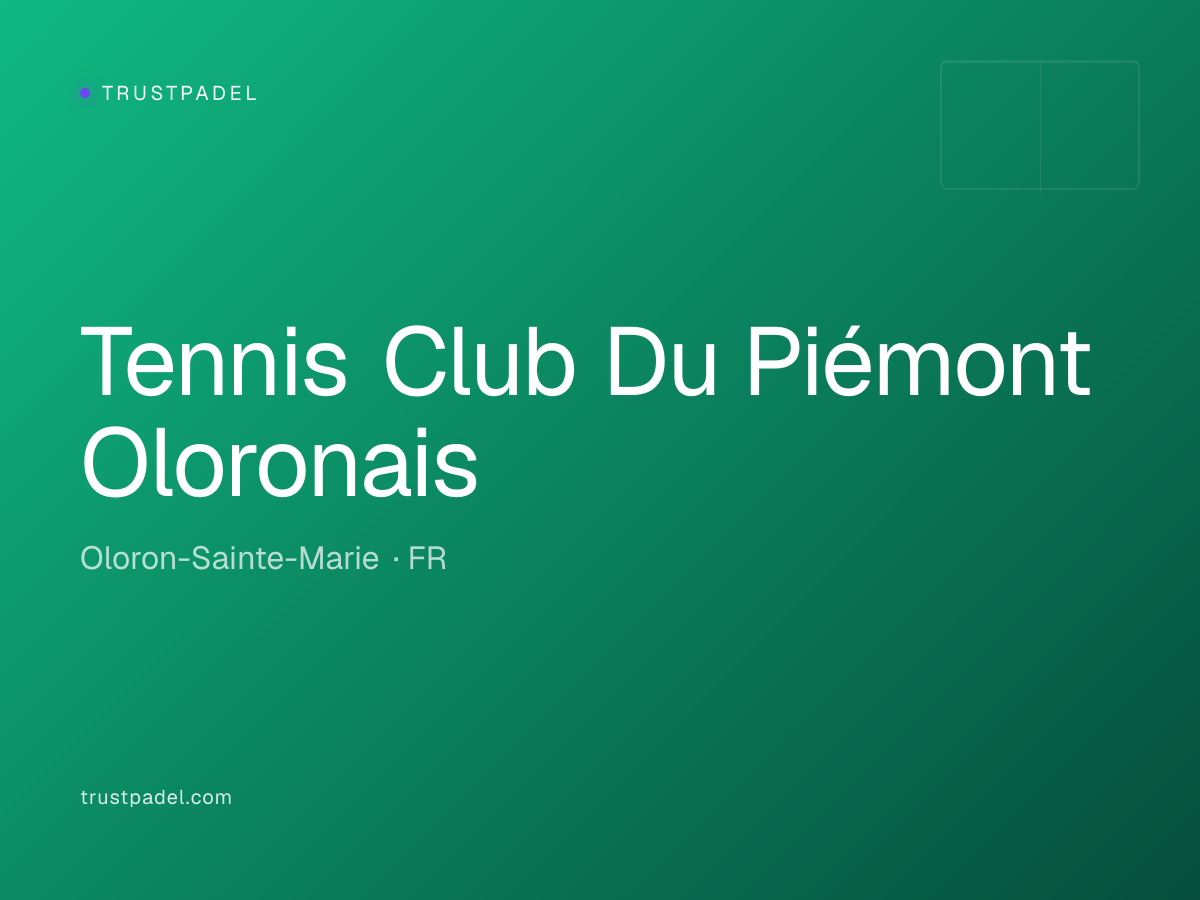 Tennis Club Du Piémont Oloronais padel club