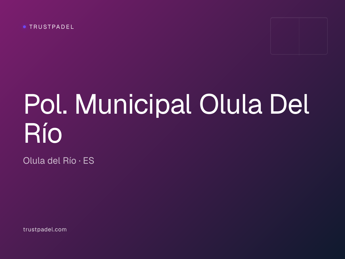 Pol. Municipal Olula Del Río padel club