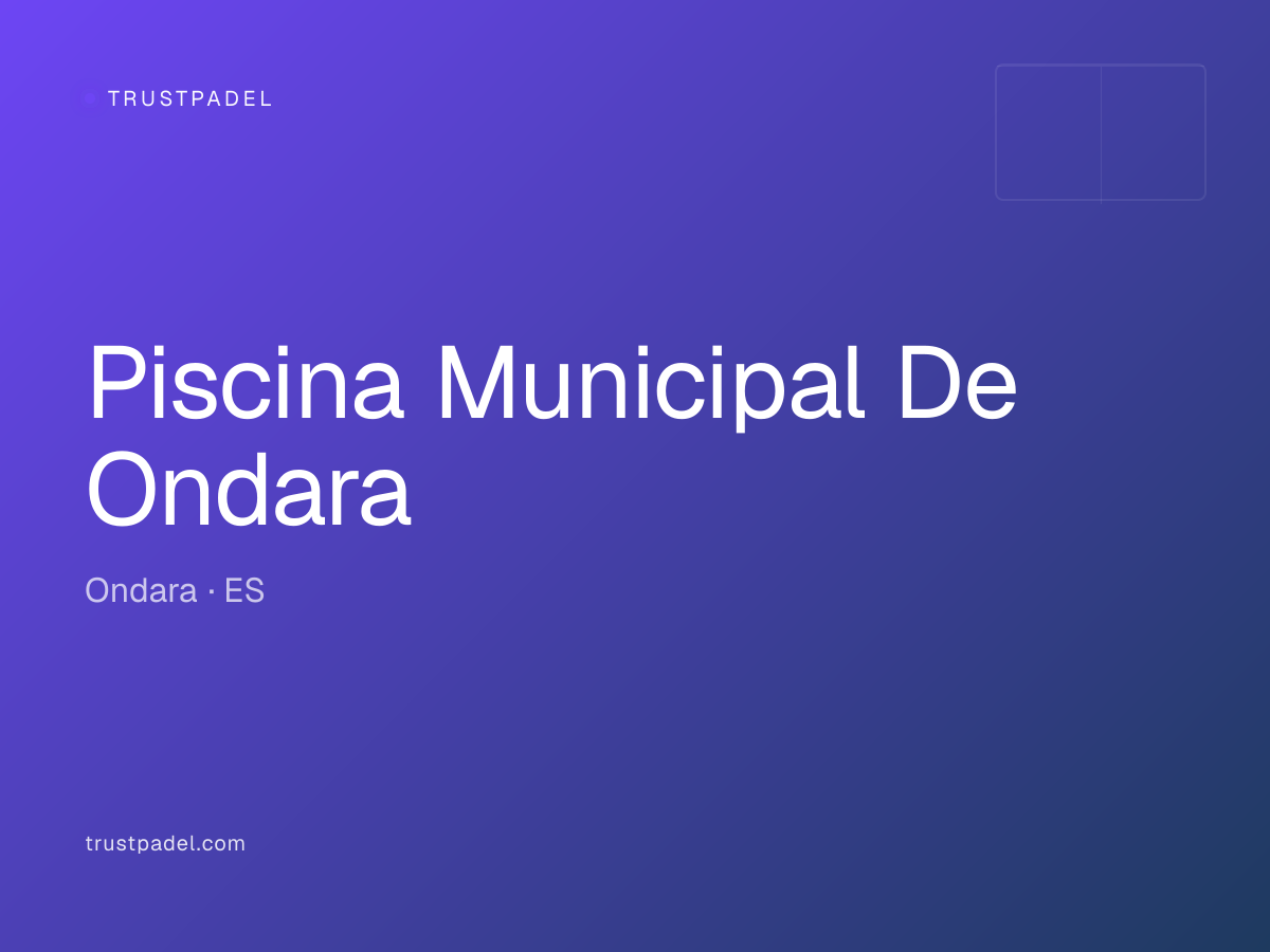 Piscina Municipal De Ondara padel club
