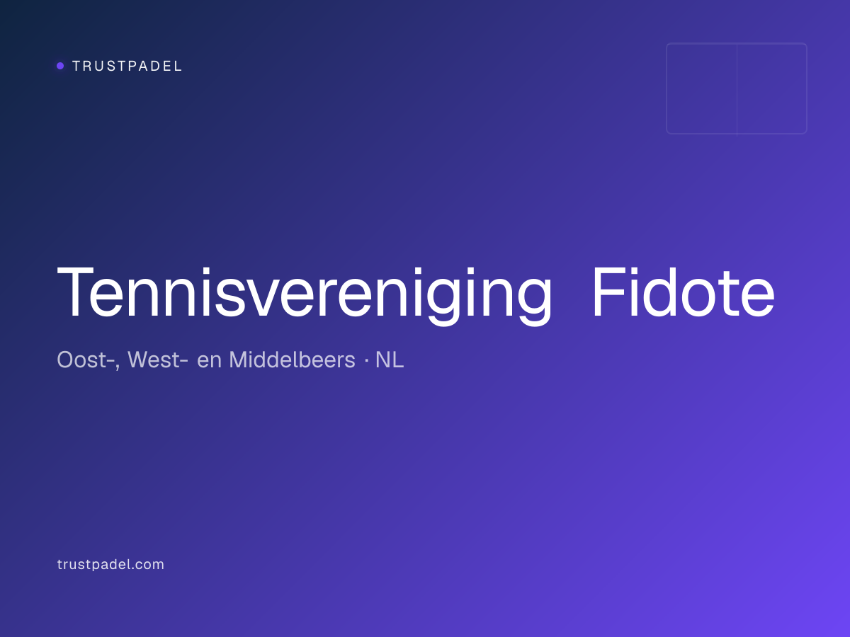 Tennisvereniging Fidote padel club