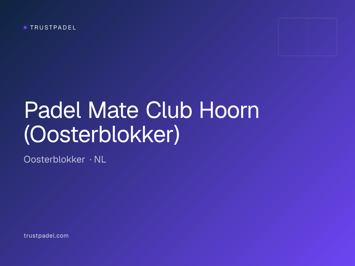 Padel Mate Club Hoorn (Oosterblokker) padel club